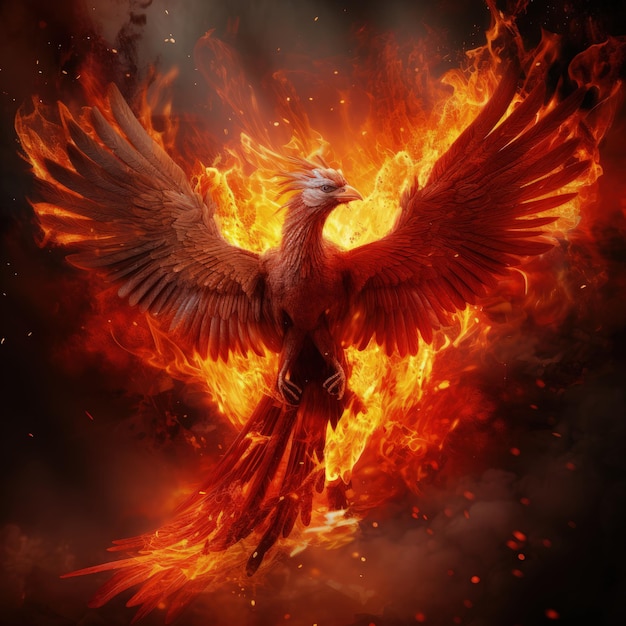 Epic Phoenix Fire Rebirth Power IA generativa