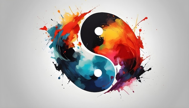 equilibrio astratto una sinfonia di colori yin yang