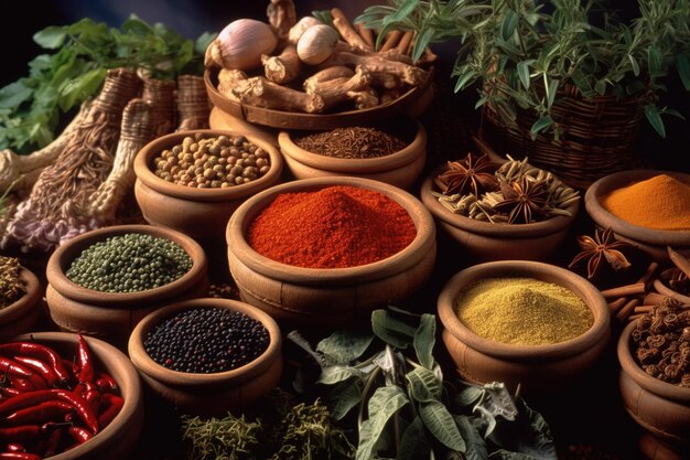 Erbe aromatiche e spezie che migliorano il sapore dei piatti nutrienti