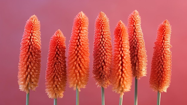 Eremurus pianta ornamentale in fiore bellissimi fiori di giglio a coda di volpe giallo arancio in intelligenza artificiale generativa