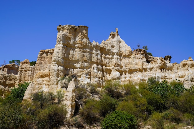 Erosione geologica pietre naturali di montagna Organi di Ille-sur-TÃƒÂªt sito turistico dei camini delle fate in Francia