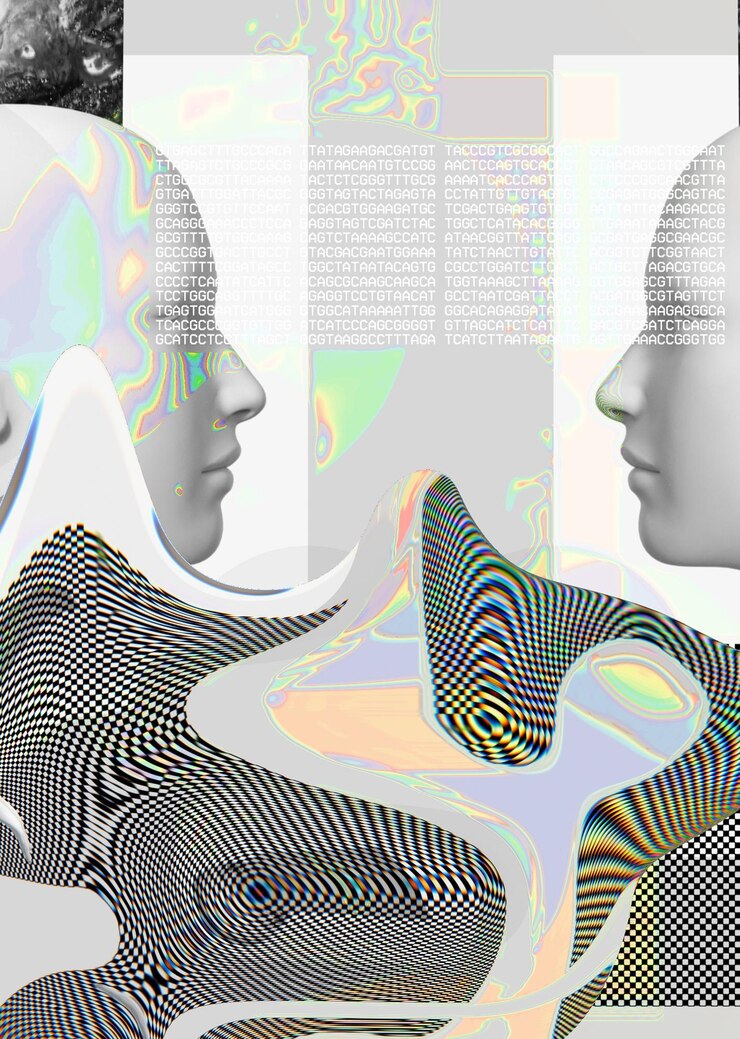 Errore dello schermo della vecchia TV Disegno astratto del rumore dei pixel digitali Foto glitch Rendering 3D di una persona