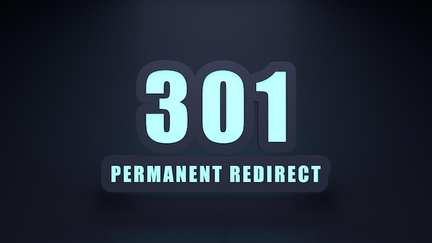 Errore HTTP 301 Spostato in modo permanente Illustrazione di rendering 3D