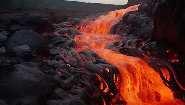 Eruzione vulcanica Flusso di lava