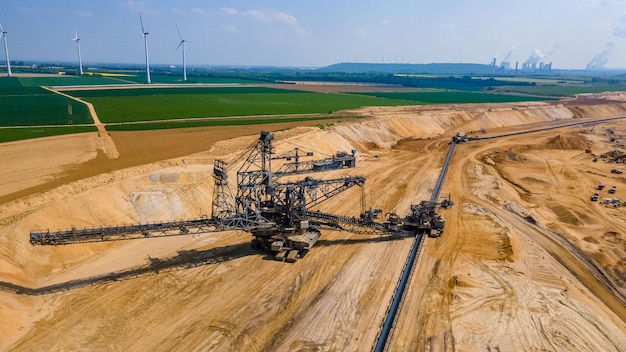 Escavatore Bucketwheel nella zona mineraria di lignite Garzweiler Renania settentrionale-Vestfalia Germania