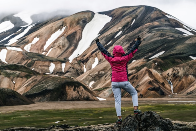 Escursione del viaggiatore a Landmannalaugar Islanda Highland