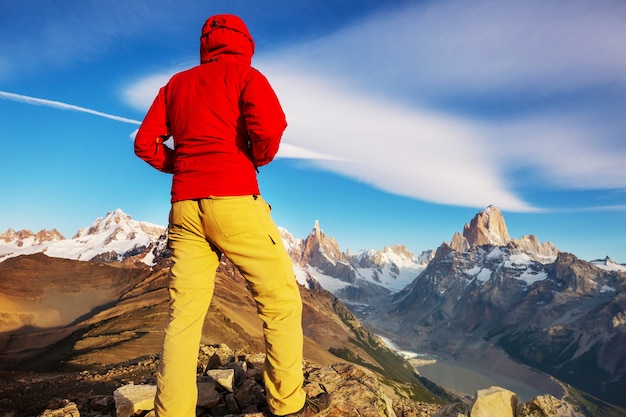 Escursione nelle montagne della Patagonia, Argentina