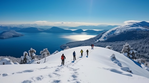 Esplora la maestosa isola di Vardousia con guide esperte di racchette da neve