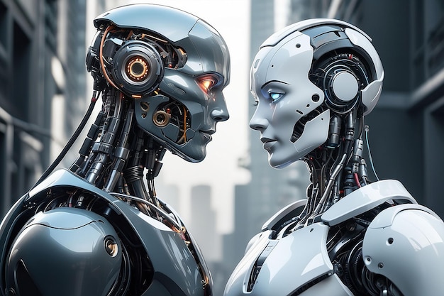 Esplorando il futuro dell'intelligenza artificiale Robot e ciborg