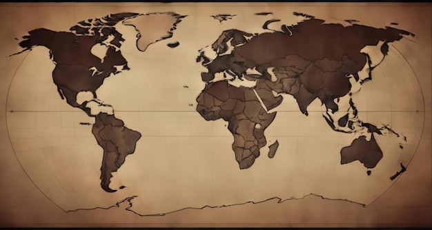 Esplorare il mondo Una mappa antica del nostro pianeta