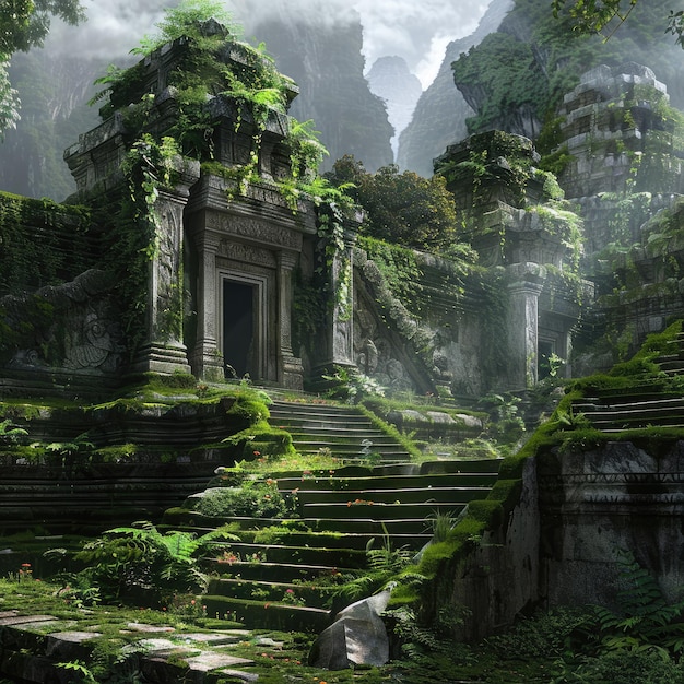Esplorare l'enigmatico complesso del tempio nel cuore della giungla