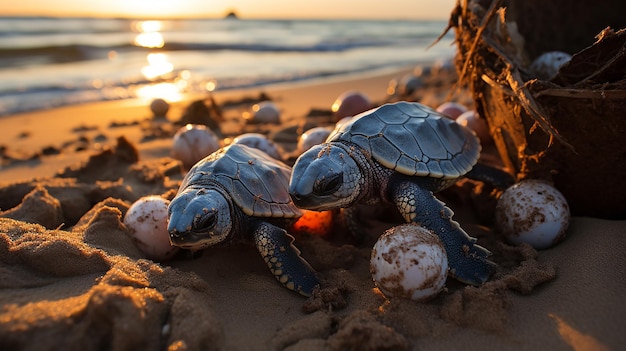 Esploratori di spiagge appena nati