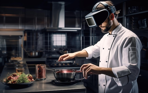 Esplorazione culinaria con l'intelligenza artificiale generativa VR