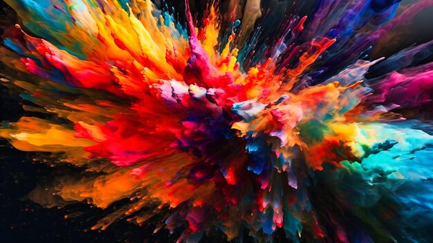 Esplosione di colori vernice grafica wallpaper hd download gratuito per pc