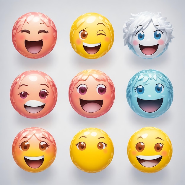 Esplosione di emoji Esplosione colorata di divertimento