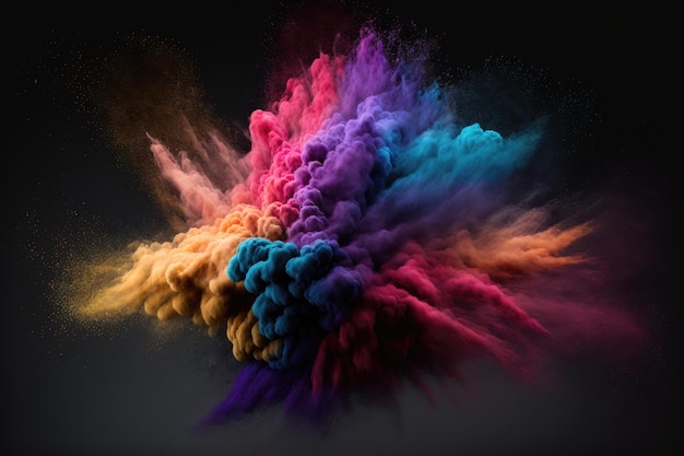 Esplosione di polvere colorata