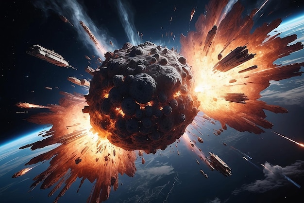 Esplosione di una bomba nucleare nello spazio