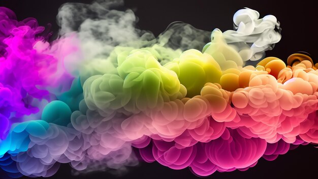 Espressionismo artistico sfondo colorato di fumo