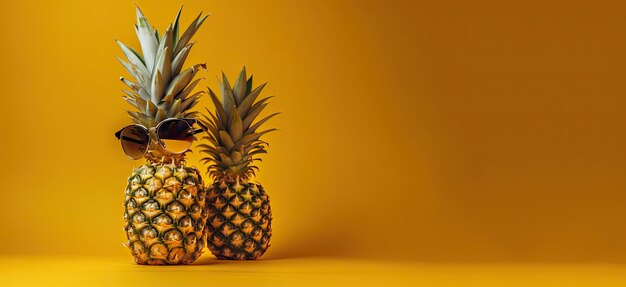 estate Un ananas che indossa occhiali da sole