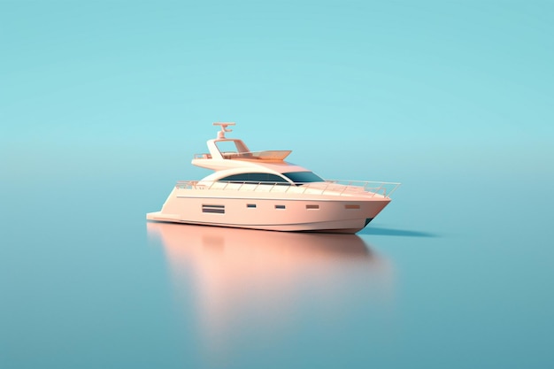 estate vibra yacht minimalista rendering 3d