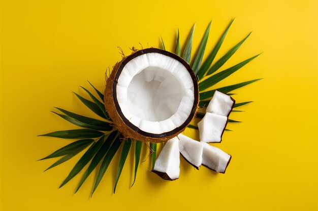 Estratt di olio di cocco esposto elegantemente su uno sfondo isolato