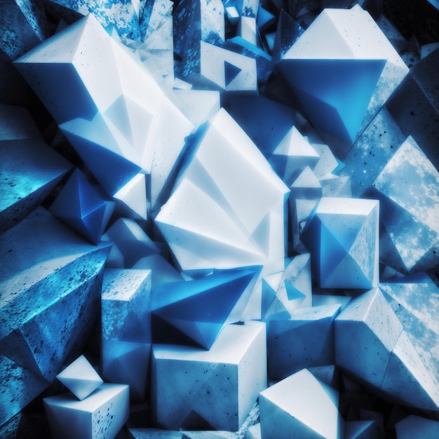 Estratto geometrico blu e grigio chiaro 3d