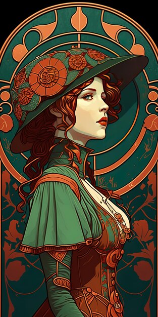 Eterea bellezza Art Nouveau Girl in Citadel Colors