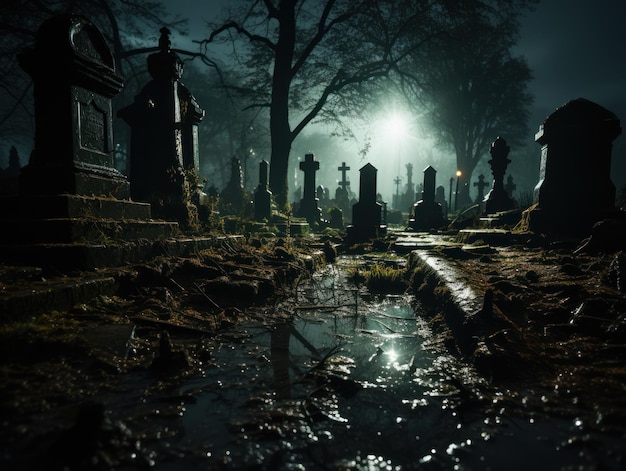 Eternal Shadows svela il sinistro cimitero abbandonato di un'intelligenza artificiale generativa di un film horror