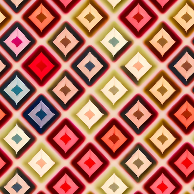 Ethnic Boho abstract Seamless Repeat Pattern Design per la stampa di tessuti di design tessile IA generativa per la stampa digitale digitale di carta da parati in tessuto