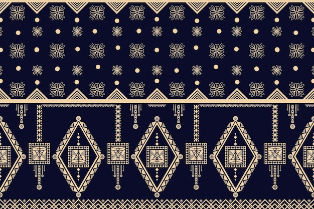 Ethnic vintage retro oriental geometric style seamless pattern Abstract traditional folk Ikat