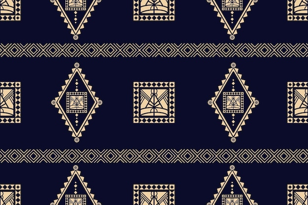 Ethnic vintage retro oriental geometric style seamless pattern Abstract traditional folk Ikat