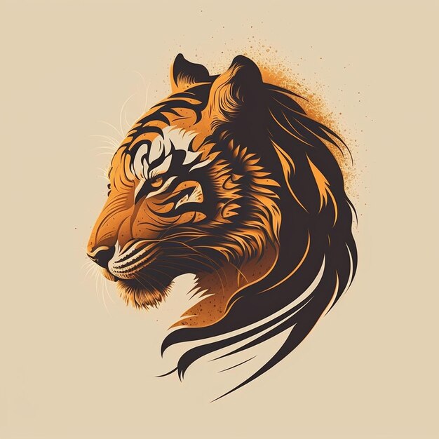 etichetta della tigre, design del logo del concetto di tigre