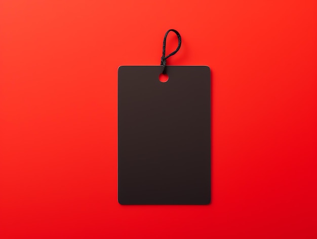etichetta di prezzo vuota vuota per la promozione di vendita su sfondo rosso concetto di venerdì nero