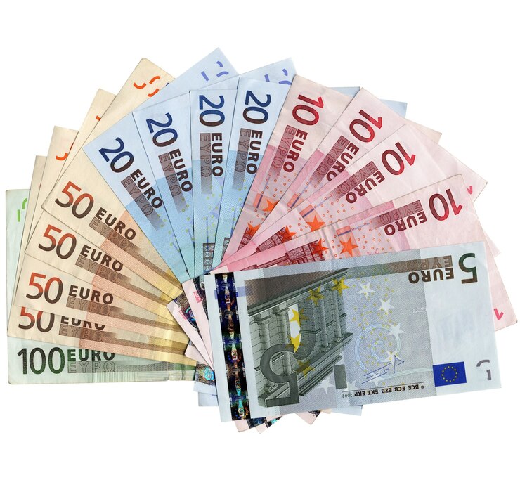 Foto euro su bianco