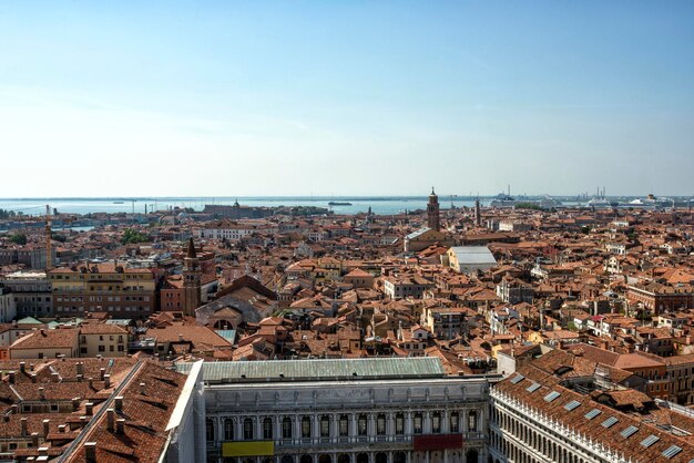 Europa. Italia. Veduta aerea di Venezia e del suo Canal Grande.