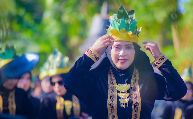 Evento di carnevale dell'indipendenza indonesiana nel villaggio di Brenkok Paciran