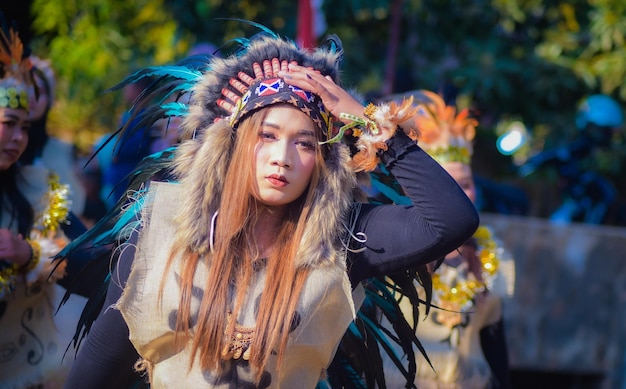 Evento di carnevale dell'indipendenza indonesiana nel villaggio di Brenkok Paciran