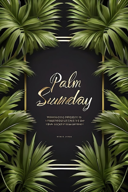 Evento realistico della domenica delle palme vettoriale gratuito