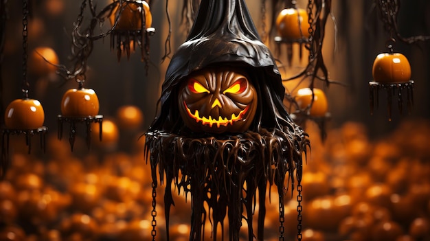 Evil Halloween Pumpkins IA generativa