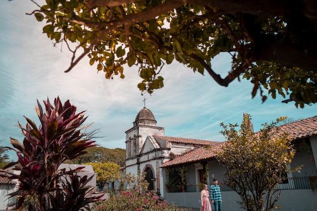 Ex hacienda de Nogueras Colima vista dal basso in una giornata di sole Destinazione turistica del Messico