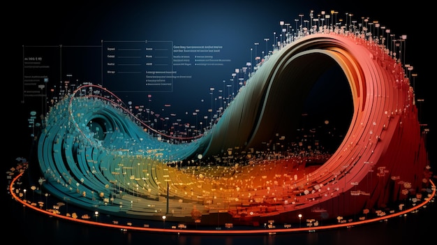 Exclusive la tecnologia di trasferimento di dati curve innovative artistiche elegante Design