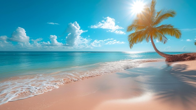 Exotic Oasis Vibrant Beach e Palm Delight.