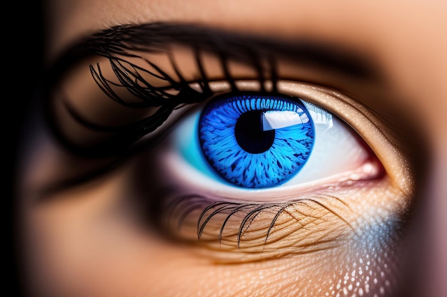 eye macro blu