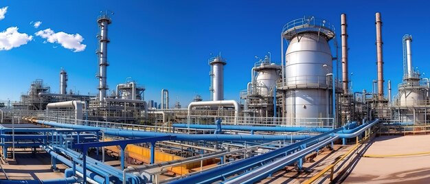 Fabbrica di grandi oleodotti di raffinazione del petrolio e di gasdotti in fase di raffinamento del petrolio