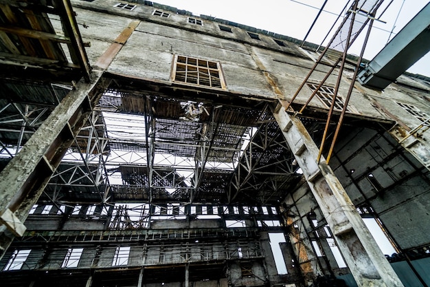 Fabbrica distrutta Vecchio edificio industriale per la demolizione