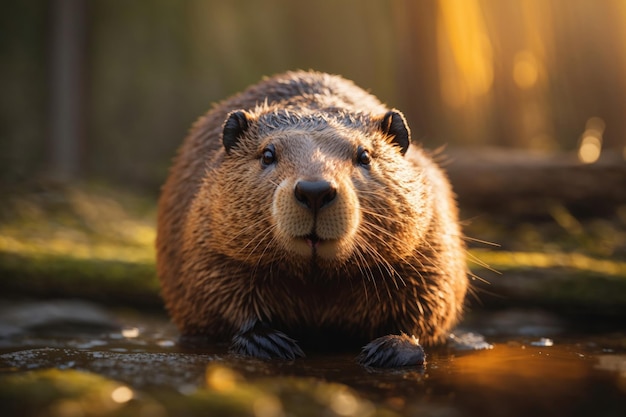 faccia di castoro sparato ai generativo