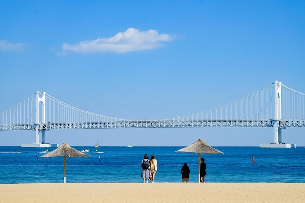 Facciata della spiaggia di Haeundae a BusanKorea