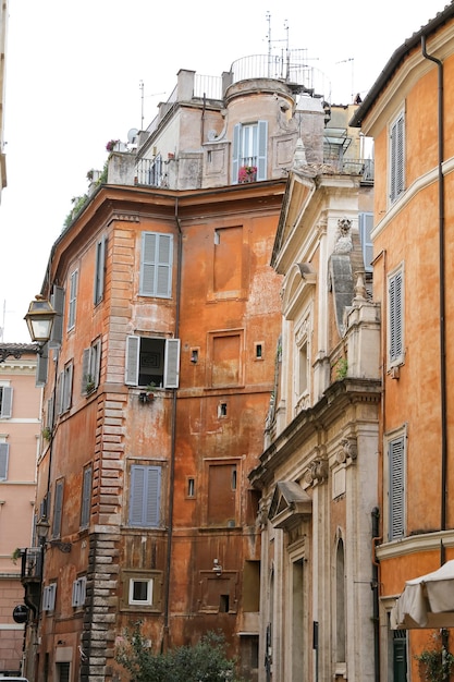 Facciata di edifici a Roma Italia