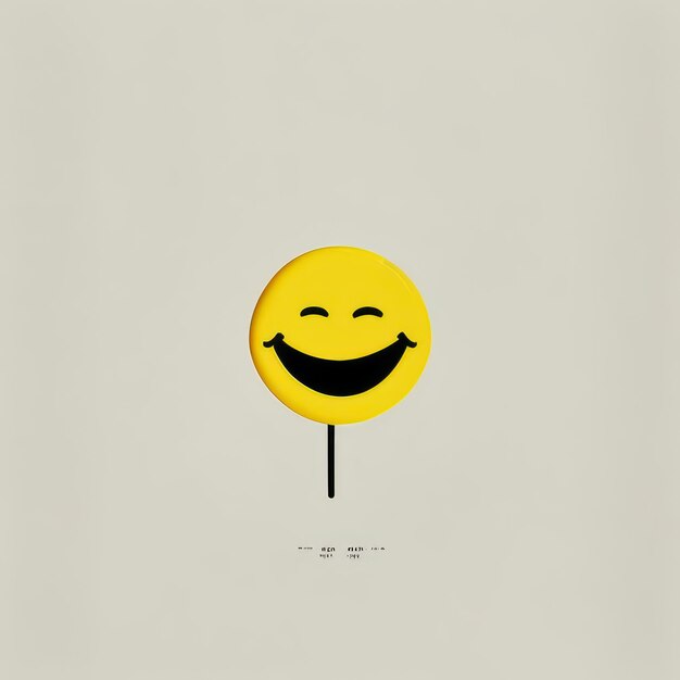 Faccina felice emoji giallo IA generativa