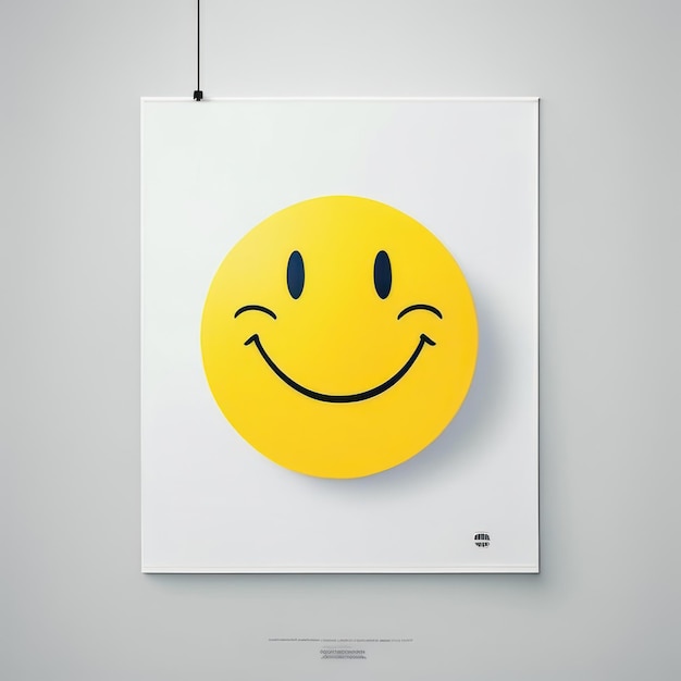Faccina felice emoji giallo IA generativa